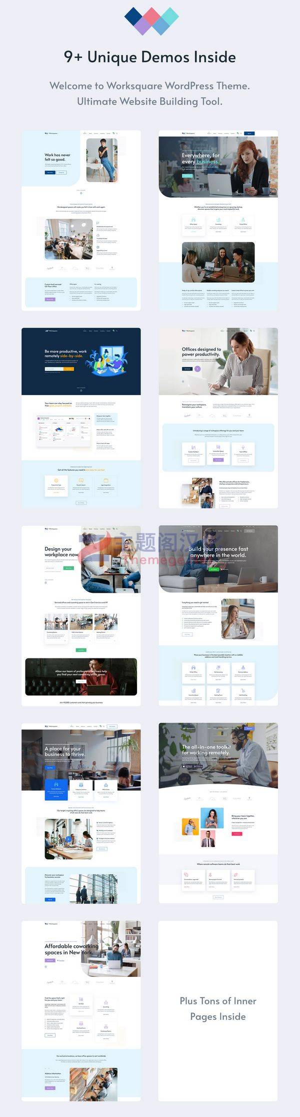 Worksquare WordPress主题_商务中心和联合办公网站 - 图片2 Worksquare WordPress主题_商务中心和联合办公网站 - 图片2