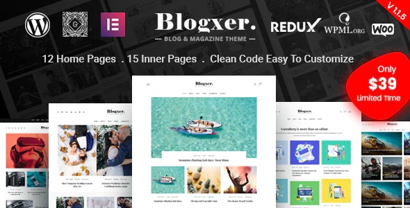 Bloxer v1.2.5 | 响应式博客杂志网站模板WordPress主题 Bloxer v1.2.5 | 响应式博客杂志网站模板WordPress主题