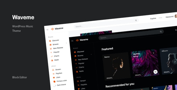 Waveme汉化版V9.3 | 在线音乐播放音乐分享网站WordPress主题 - 图片1 Waveme汉化版V9.3 | 在线音乐播放音乐分享网站WordPress主题 - 图片1