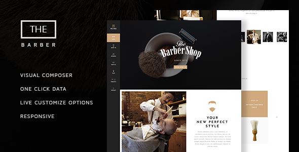 WordPress主题Barbershop 1.9.1 美发沙龙理发店WP主题 WordPress主题Barbershop 1.9.1 美发沙龙理发店WP主题