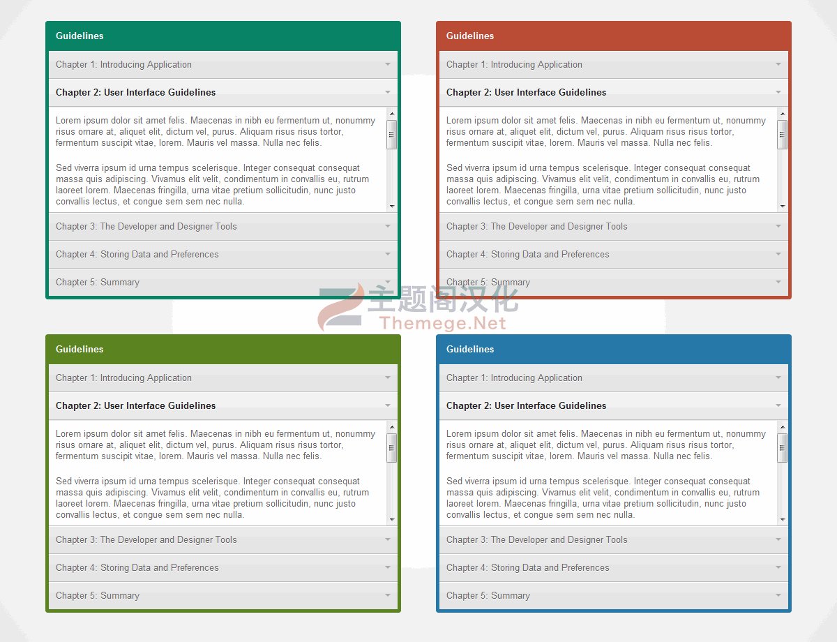 纯 CSS3实现手风琴效果WordPress插件CSS3 Accordions 3.1 - 图片2