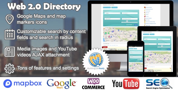 Web 2.0 Directory企业商业业务分类目录列表WordPress插件V2.9.8 - 图片1 Web 2.0 Directory企业商业业务分类目录列表WordPress插件V2.9.8 - 图片1