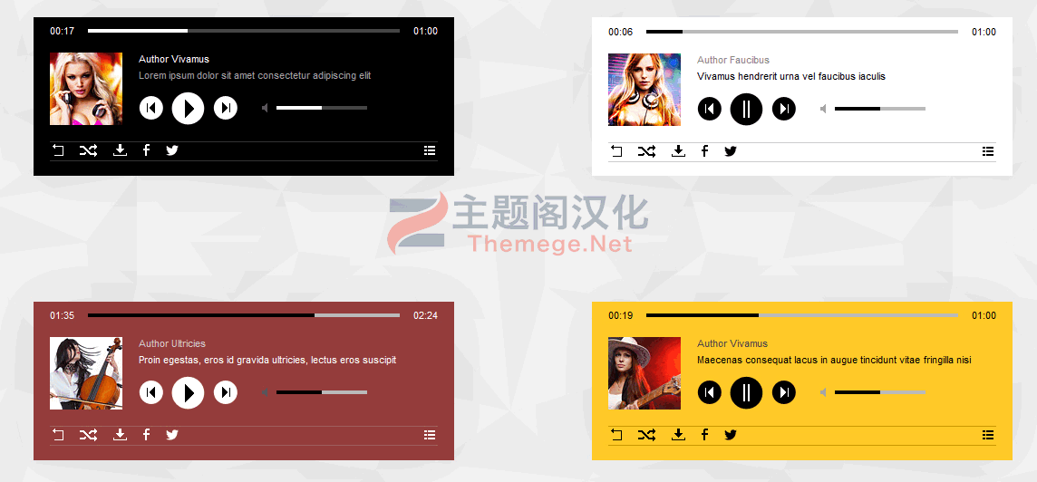 HTML5音频播放器Beaver Builder插件Audio Player PRO 1.0.1 - 图片2