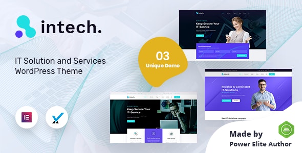 Intech初创企业IT服务公司网站WordPress主题V1.9 Intech初创企业IT服务公司网站WordPress主题V1.9