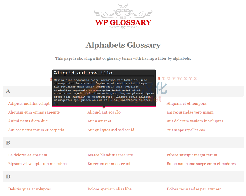 WP Glossary破解版_百科词典&词汇表WordPress插件 - 图片3