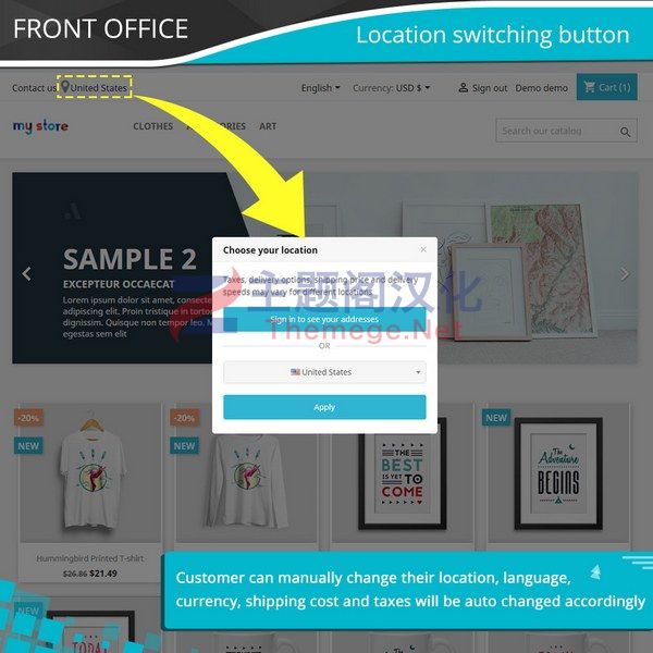 Geolocation 1.1.7 基于IP定位自动切换语言|货币|运费Prestashop插件 - 图片4 Geolocation 1.1.7 基于IP定位自动切换语言|货币|运费Prestashop插件 - 图片4