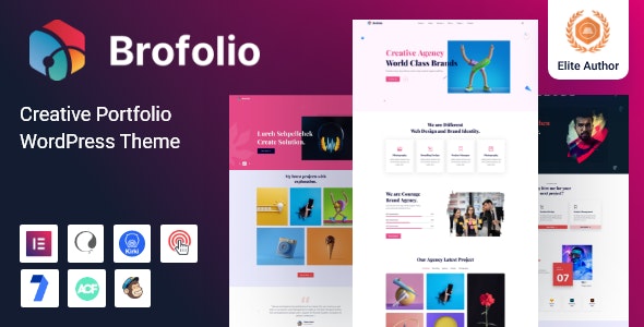 Brofolio创意设计极简作品集展示网站WordPress主题 Brofolio创意设计极简作品集展示网站WordPress主题