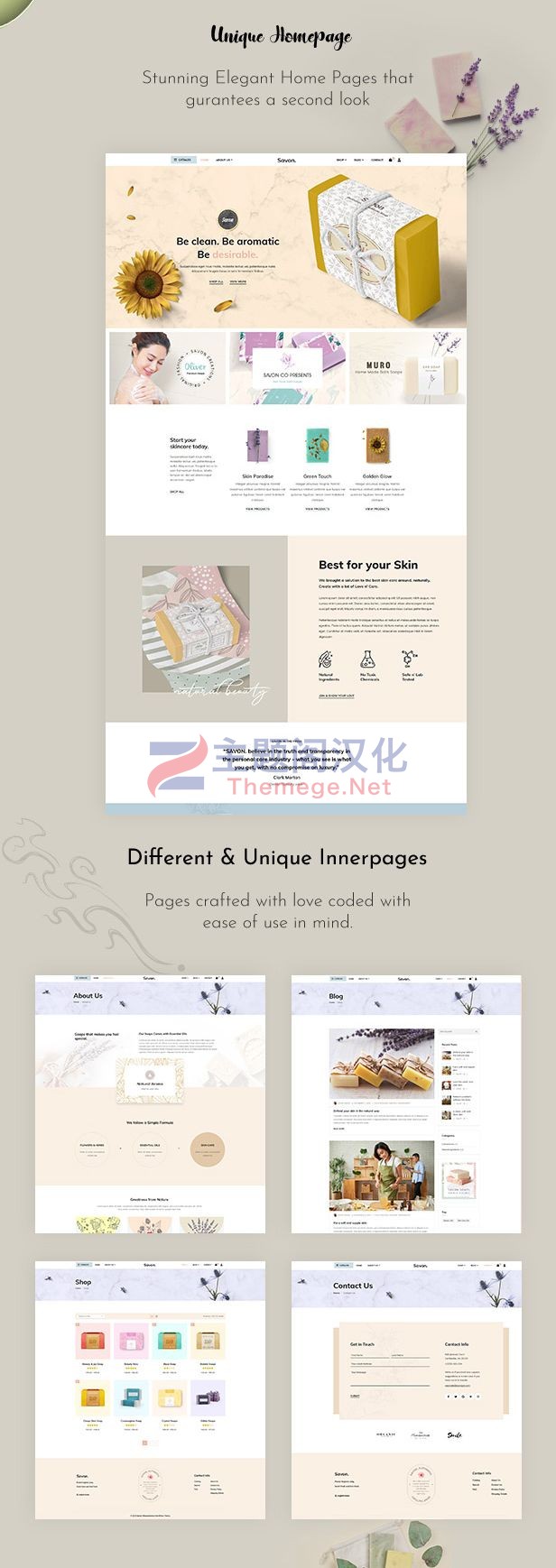 Savon 1.1 手工皂|化妆品|美容护肤产品外贸电商Shopify主题 - 图片2