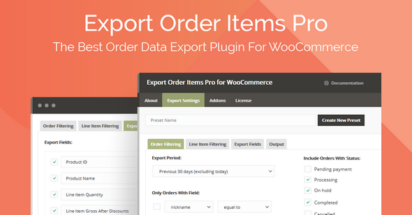 Export Order Items Pro汉化版v2.1.36_订单数据导出WordPress插件 Export Order Items Pro汉化版v2.1.36_订单数据导出WordPress插件
