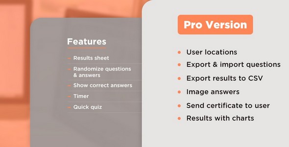 WordPress插件Quiz Maker Pro 21.8.4 在线测验答题插件 + 12套组件包 - 图片1 WordPress插件Quiz Maker Pro 21.8.4 在线测验答题插件 + 12套组件包 - 图片1