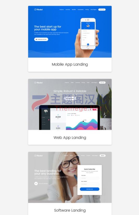 WordPress主题Redel应用APP业务展示推广营销网站模板 - 图片2 WordPress主题Redel应用APP业务展示推广营销网站模板 - 图片2