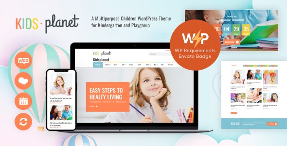 Kids Planet幼儿园托儿所学前班WordPress主题 Kids Planet幼儿园托儿所学前班WordPress主题