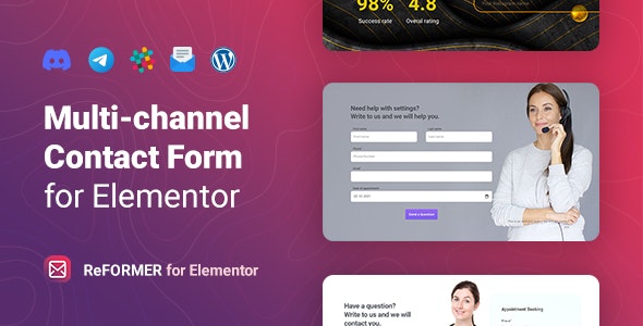 多渠道联系表单Elementor插件ReFormer 1.0.0 - 图片1 多渠道联系表单Elementor插件ReFormer 1.0.0 - 图片1