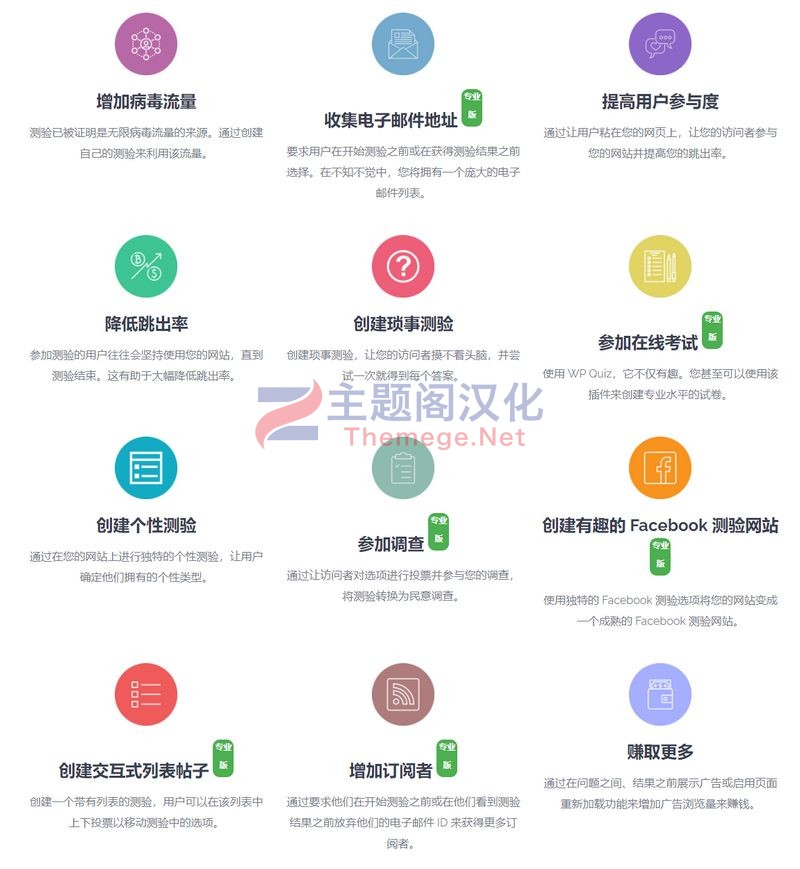 测试测验&问卷调查生成器WordPress插件Quiz Pro 2.1.11 免激活无限制版 - 图片2 测试测验&问卷调查生成器WordPress插件Quiz Pro 2.1.11 免激活无限制版 - 图片2