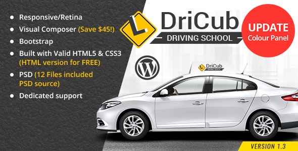 DriCub(v3.5)驾校汽车驾驶培训机构网站WordPress主题 DriCub(v3.5)驾校汽车驾驶培训机构网站WordPress主题