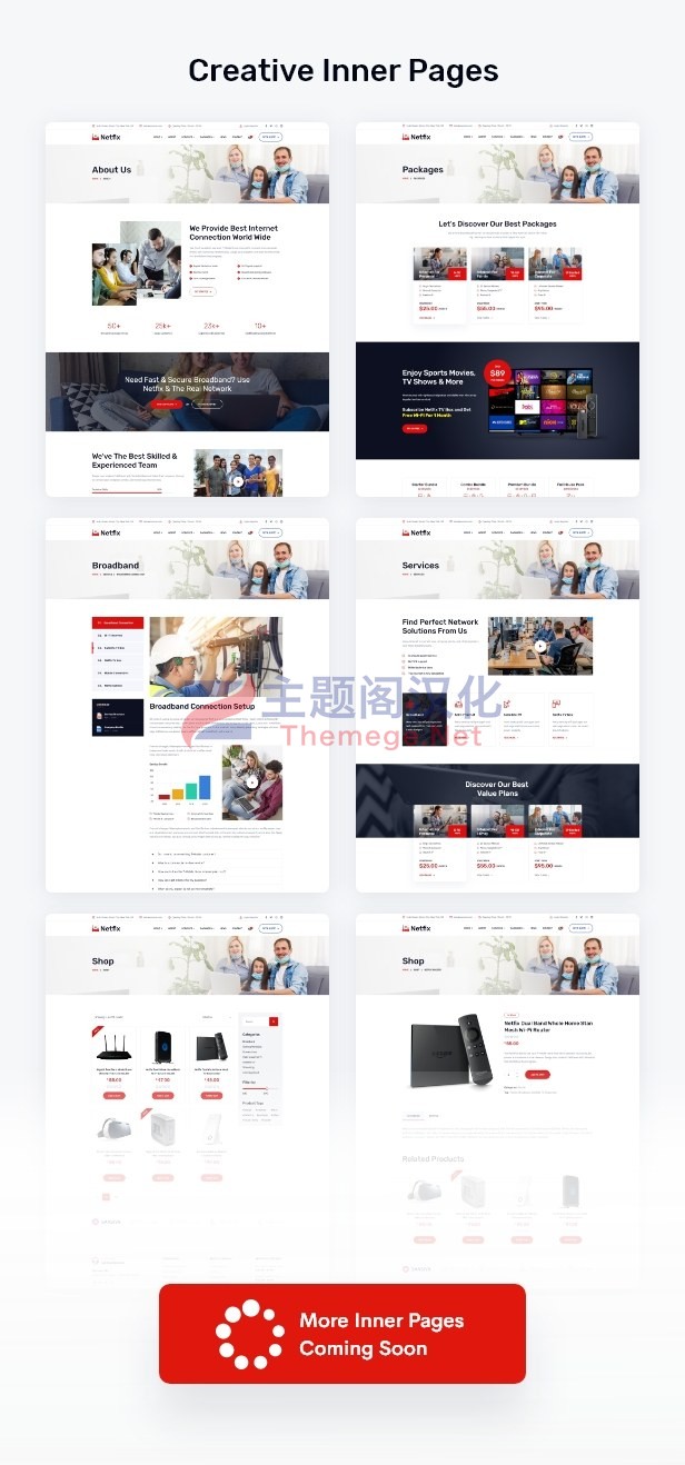 Netfix互联网宽带服务企业网站WordPress主题V2.0.2 - 图片2
