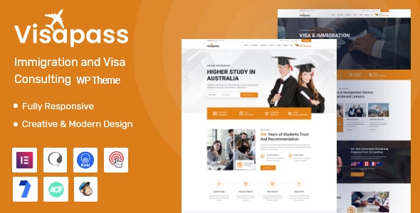 Visapass(v2.0.2)移民咨询签证代理机构WordPress主题 - 图片1 Visapass(v2.0.2)移民咨询签证代理机构WordPress主题 - 图片1
