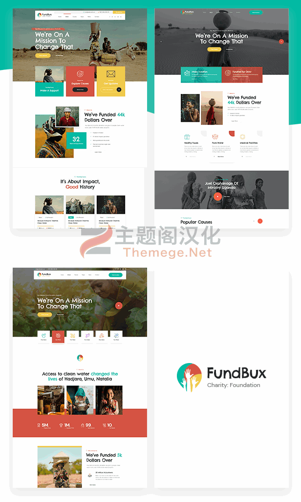 WordPress主题Fundbux 1.3.2 爱心慈善|筹款捐助|非营利组织机构WP主题 - 图片3