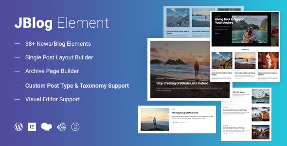 杂志博客布局元素Elementor和WPBakery插件JBlog 1.1.4 含38款布局元素 - 图片1 杂志博客布局元素Elementor和WPBakery插件JBlog 1.1.4 含38款布局元素 - 图片1