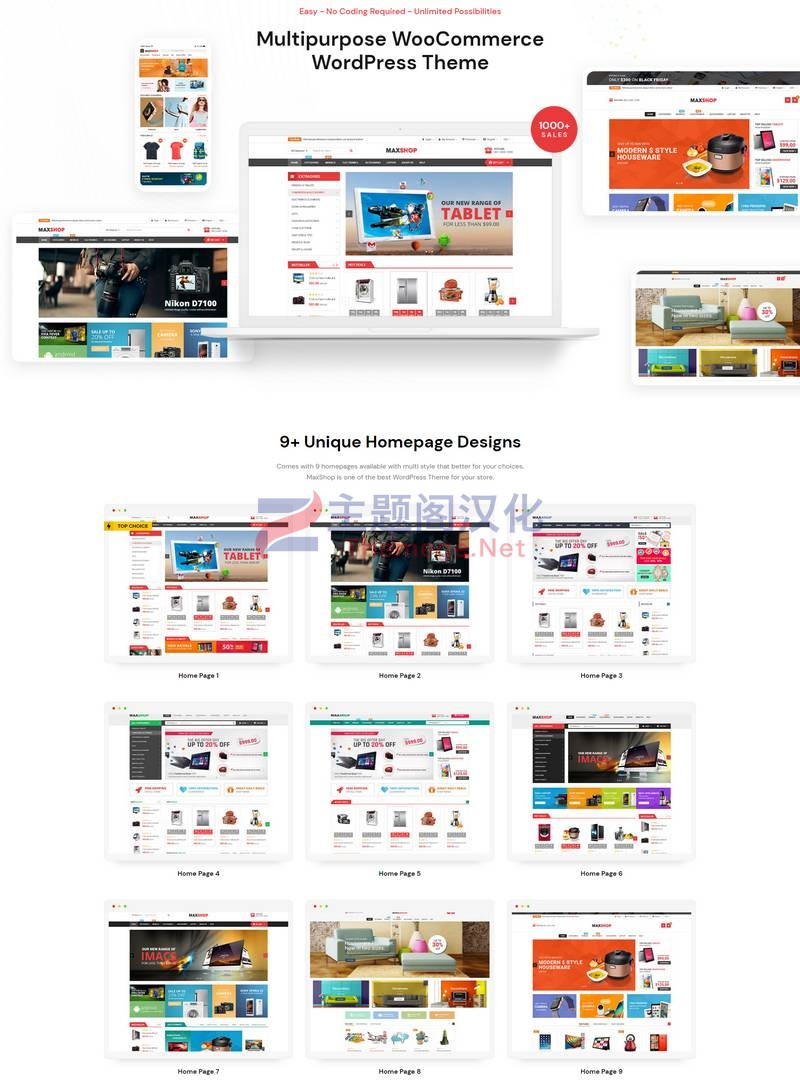 Maxshop(v3.6.22)数码3C|家具|家电跨境电商购物网站WooCommerce主题 - 图片2