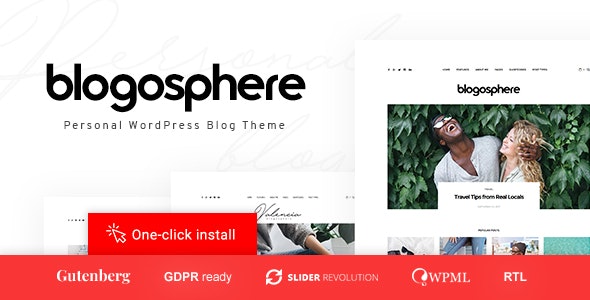 WordPress主题Blogosphere美食旅游和时尚博客模板 - 图片1 WordPress主题Blogosphere美食旅游和时尚博客模板 - 图片1