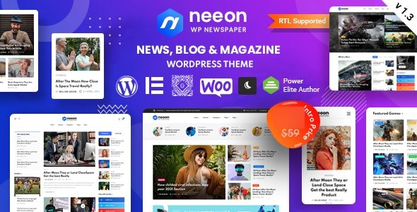 Neeon报纸杂志社新闻机构WordPress主题 - 图片1 Neeon报纸杂志社新闻机构WordPress主题 - 图片1