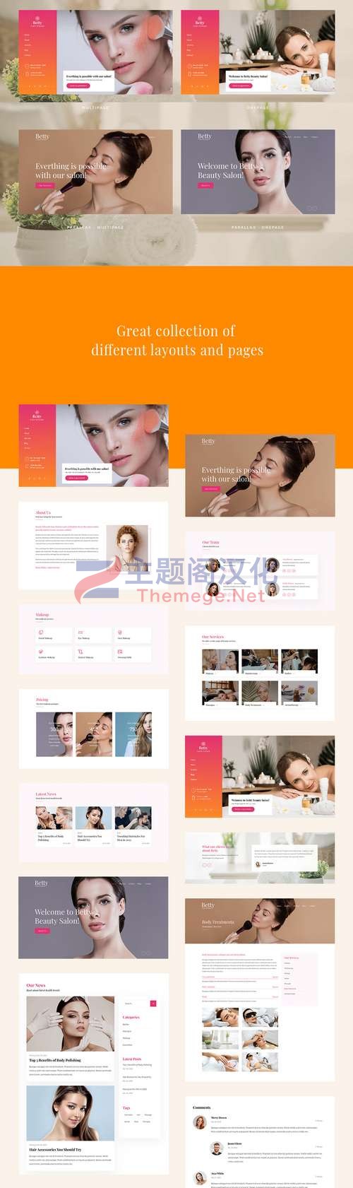 WordPress主题Betty 1.0 美容美发沙龙和化妆企业WP主题 - 图片3 WordPress主题Betty 1.0 美容美发沙龙和化妆企业WP主题 - 图片3