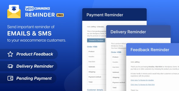 SMS短信和邮件通知提醒WooCommerce插件MReminder 2.0.8 发货|待付款|产品反馈提醒 - 图片1 SMS短信和邮件通知提醒WooCommerce插件MReminder 2.0.8 发货|待付款|产品反馈提醒 - 图片1