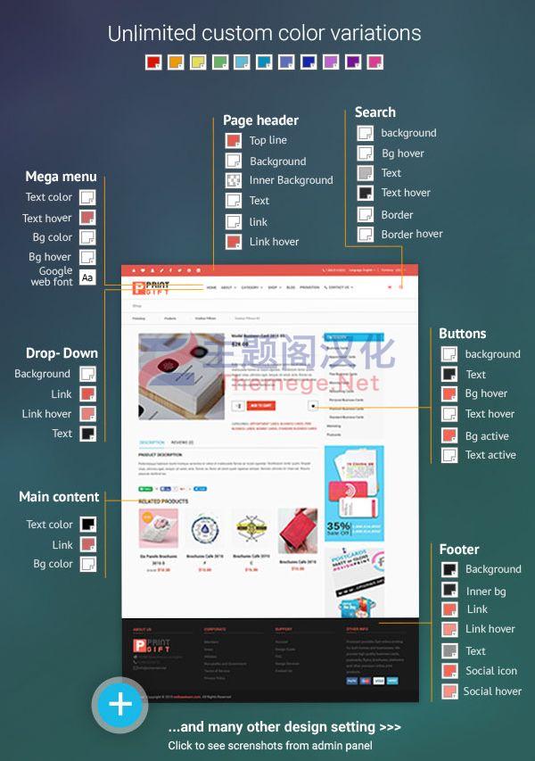 WordPress主题Printshop 4.7.4 打印排版文印丝印企业网站WP主题 自带在线设计工具 - 图片4