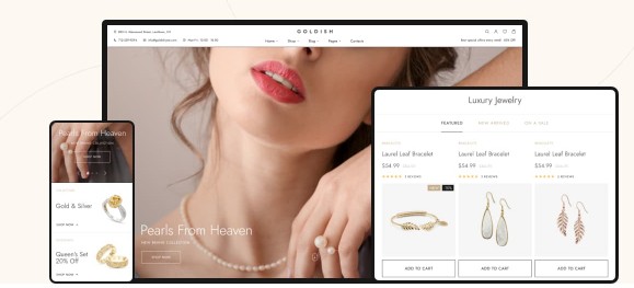 Goldish(v3.10)极简珠宝首饰时装跨境电商购物平台WooCommerce主题 - 图片2 Goldish(v3.10)极简珠宝首饰时装跨境电商购物平台WooCommerce主题 - 图片2