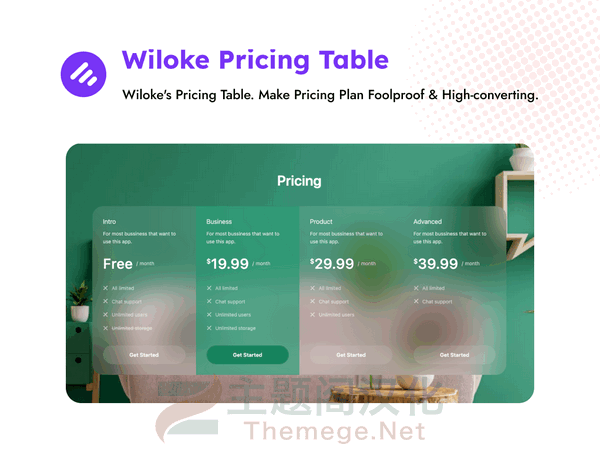 [1.0]Wiloke Pricing Table订阅计划价格表Elementor扩展插件 - 图片4
