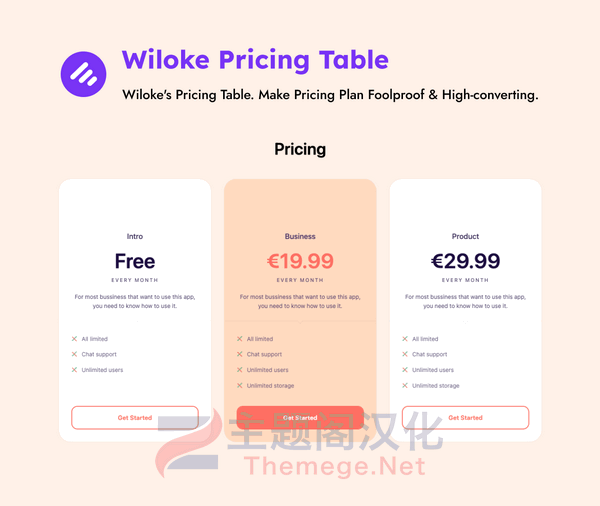 [1.0]Wiloke Pricing Table订阅计划价格表Elementor扩展插件 - 图片2
