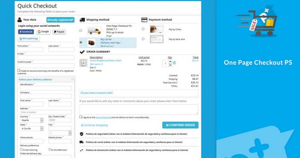 CheckoutExpress单页结账优化购物流程Prestashop插件V4.3.0 CheckoutExpress单页结账优化购物流程Prestashop插件V4.3.0
