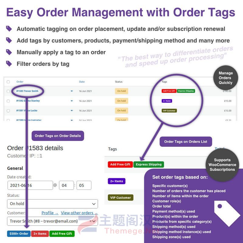 WooCommerce Order Tags(v5.0)给订单做标记加标签 - 图片2