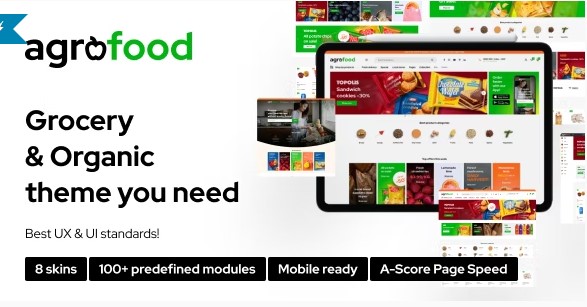 Agrofood 1.1.2 食品服装日用品在线购物网站WooCommerce主题 - 图片1 Agrofood 1.1.2 食品服装日用品在线购物网站WooCommerce主题 - 图片1