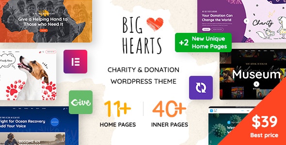 BigHearts_爱心慈善募捐公益组织WordPress主题 - 图片1 BigHearts_爱心慈善募捐公益组织WordPress主题 - 图片1