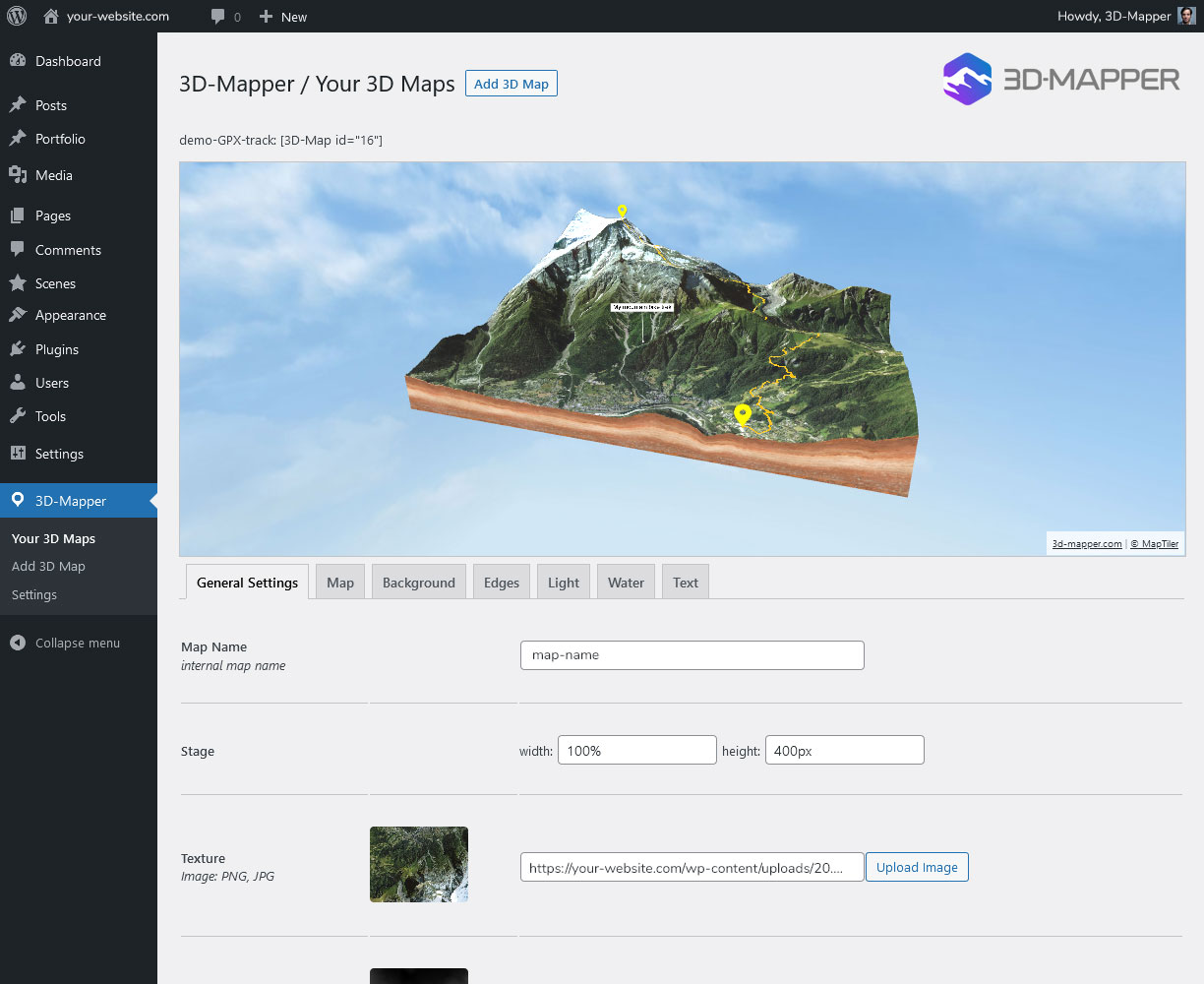 3D-Mapper破解版(v1.1)3D地图编辑器WordPress插件 - 图片2 3D-Mapper破解版(v1.1)3D地图编辑器WordPress插件 - 图片2
