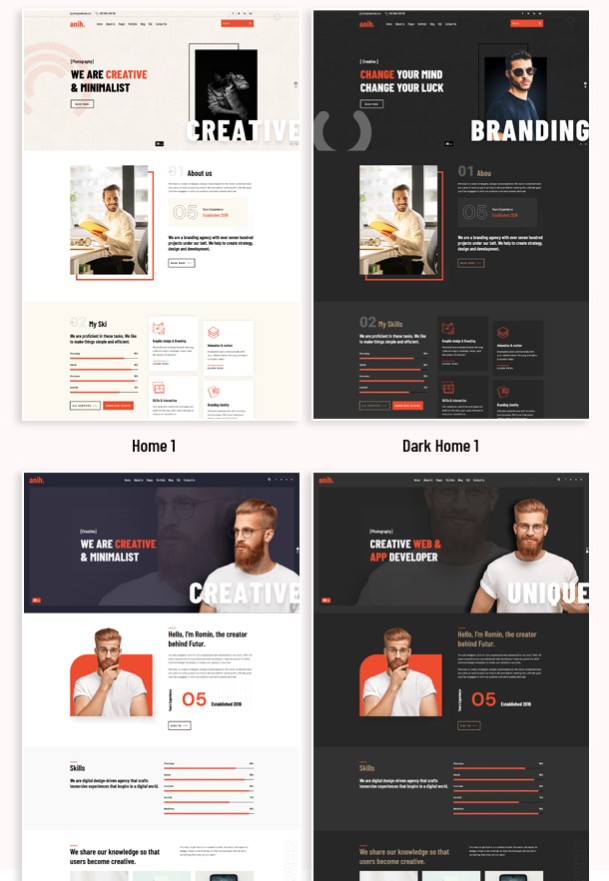 [1.0]Anih创意设计机构和个人简历网站WordPress主题 - 图片3