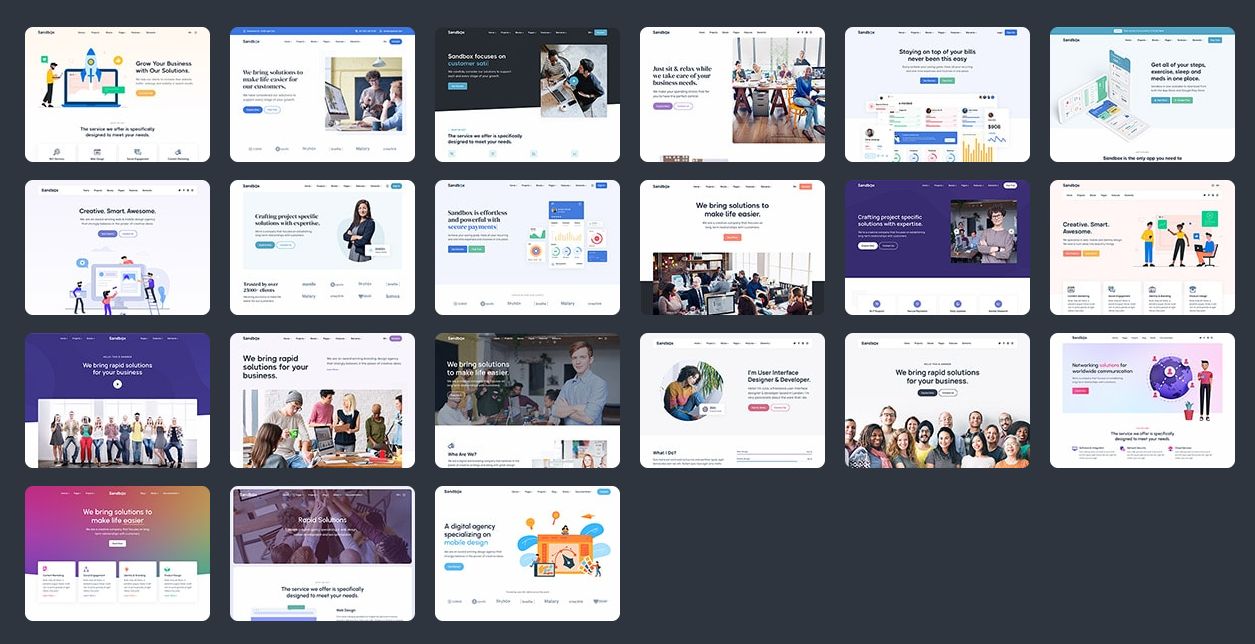 [3.1.0]Sandbox现代和多用途Bootstrap 5企业HTML5网站模板 - 图片2