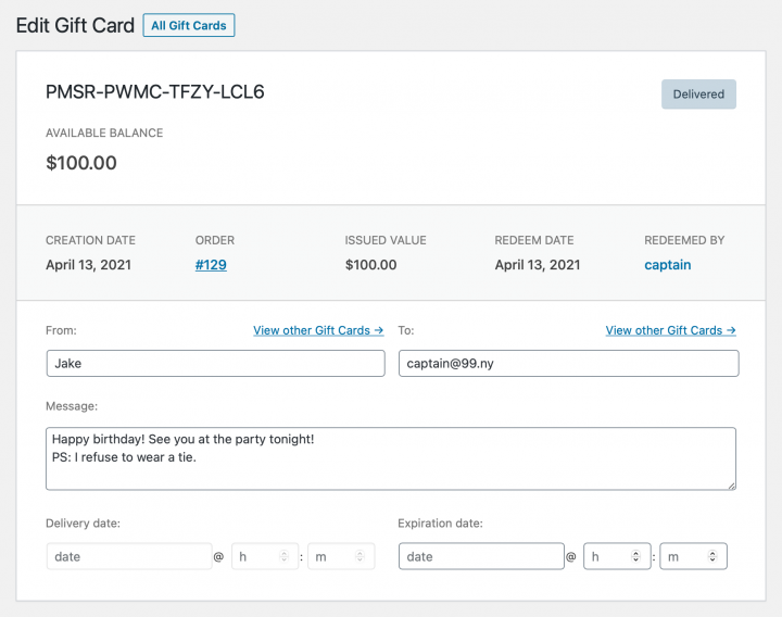[1.10.3]Woocommerce Gift Cards预付费电子购物卡礼券WooCommerce插件-4