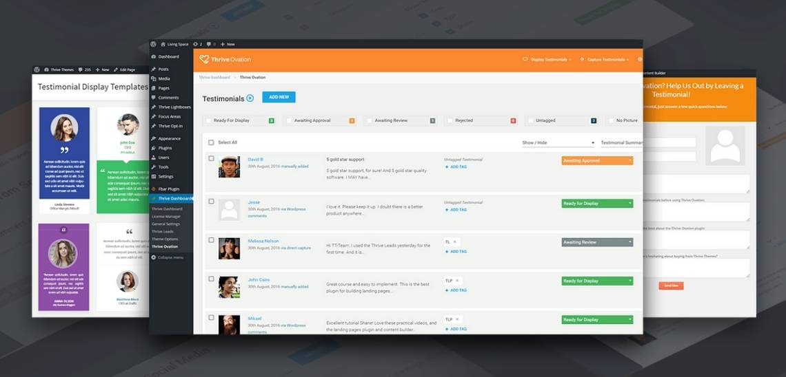 Thrive Ovation客户评价评语管理器WordPress插件V3.13.2版 - 图片2 Thrive Ovation客户评价评语管理器WordPress插件V3.13.2版 - 图片2