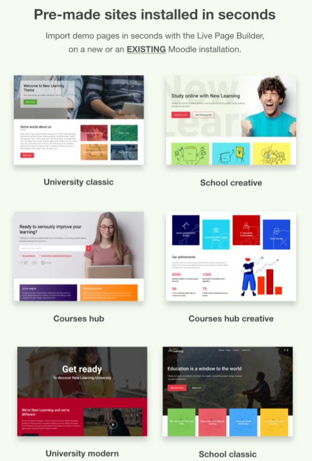 New Learning教育培训机构和在线学习Moodle主题V10.8.1 - 图片2 New Learning教育培训机构和在线学习Moodle主题V10.8.1 - 图片2