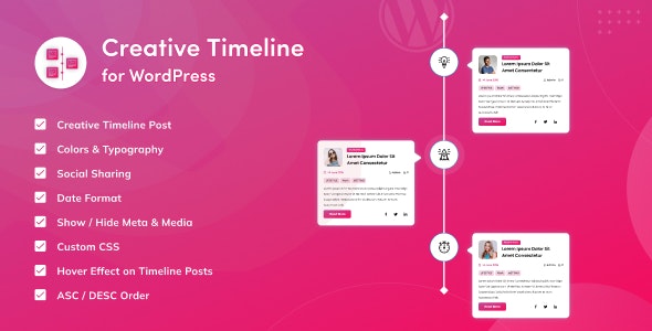 Creative Timeline创意时间线|故事线|发展历程WordPress插件V1.0.2 - 图片1 Creative Timeline创意时间线|故事线|发展历程WordPress插件V1.0.2 - 图片1