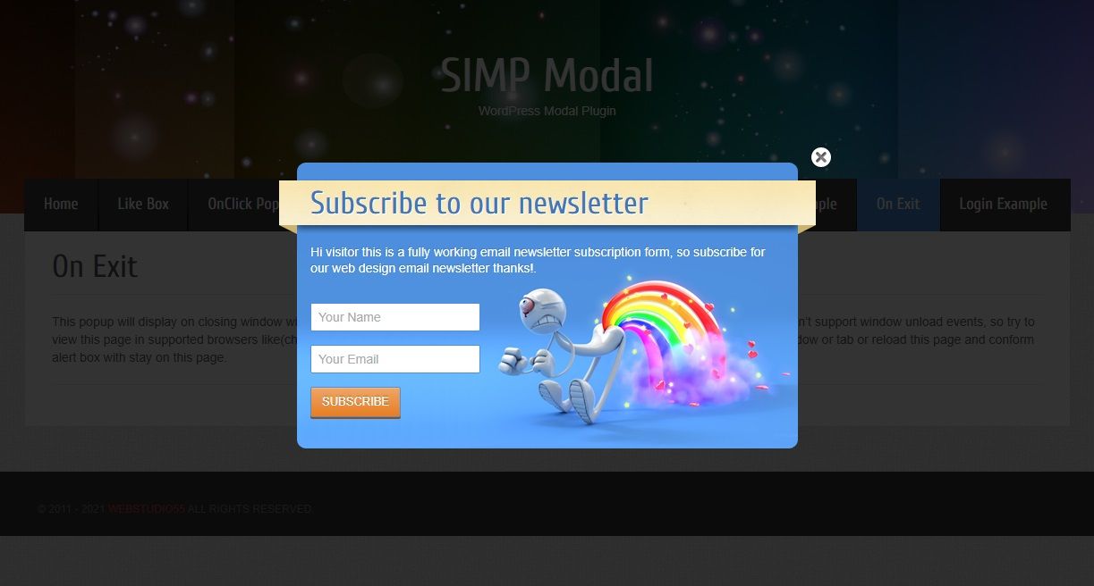 [1.7]Simp Modal Window模态弹窗设计WordPress插件 - 图片2