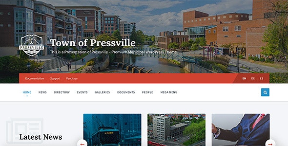 城镇县市政府部门WordPress主题Pressville 2.6.7 城镇县市政府部门WordPress主题Pressville 2.6.7