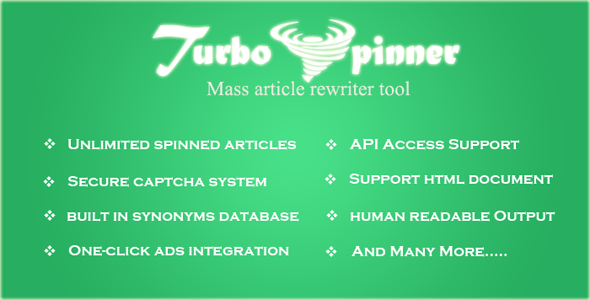 文章自动重写SEO伪原创PHP源码Turbo Spinner 1.8 文章自动重写SEO伪原创PHP源码Turbo Spinner 1.8