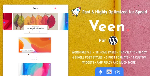 WordPress主题Veen破解版V2.6.1 极简轻量级个人传记博客网站 WordPress主题Veen破解版V2.6.1 极简轻量级个人传记博客网站