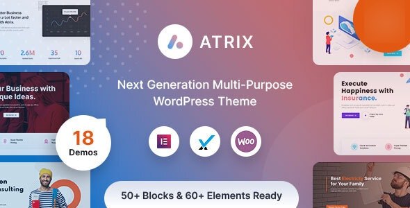Atrix含20款首页创意多用途企业建站WordPress主题1.0 - 图片1 Atrix含20款首页创意多用途企业建站WordPress主题1.0 - 图片1