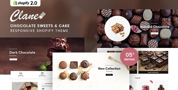 Clane巧克力糖果和蛋糕店Shopify主题1.0 Clane巧克力糖果和蛋糕店Shopify主题1.0