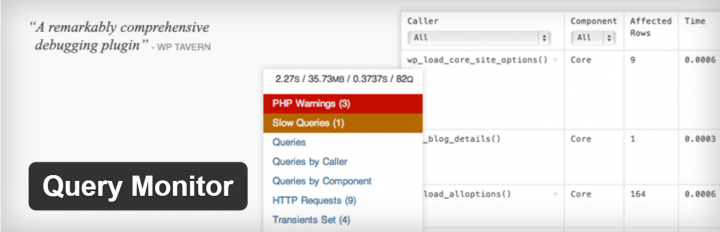 利用Query Monitor调试WordPress网站并提高网站性能-1 利用Query Monitor调试WordPress网站并提高网站性能-1